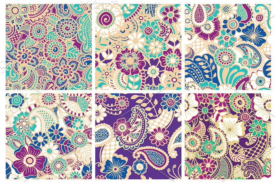 24 Seamless paisley patterns in Patterns - product preview 8