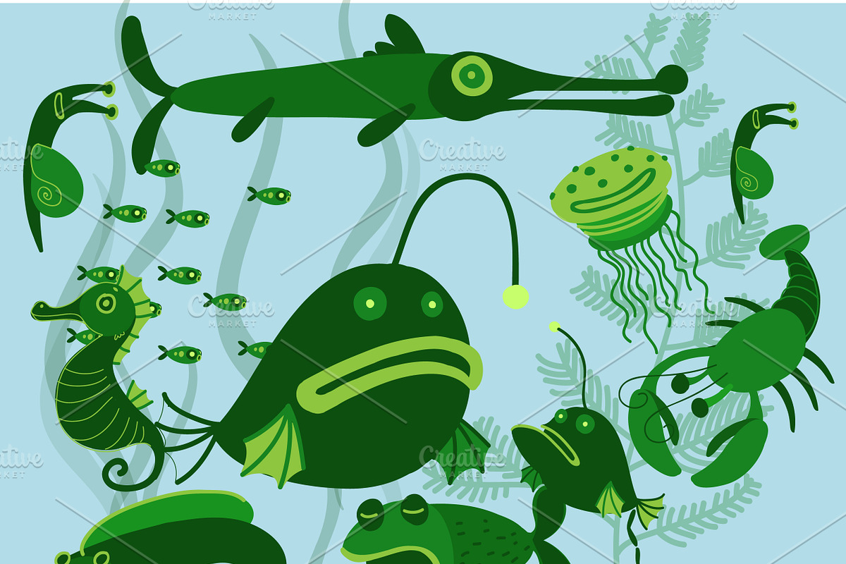 River fish in vector set in Illustrations - product preview 8