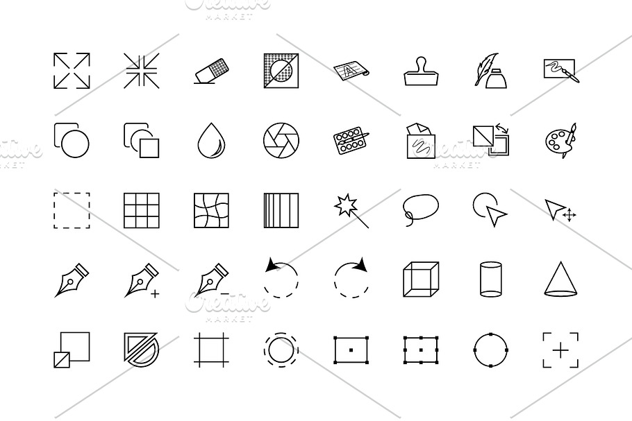 Art Design and Development Icons in Graphics - product preview 8