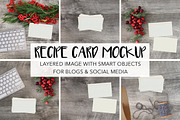 Recipe Card Mockups w/Smart Objects