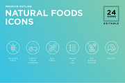 Essential Food value icon set