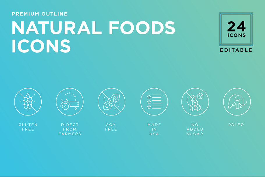 Essential Food value icon set in Food Icons - product preview 8