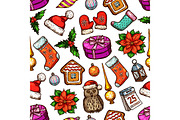 Christmas gifts seamless pattern