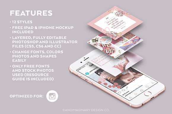 Dusty Pink INSTAGRAM BANNER Pack in Instagram Templates - product preview 1