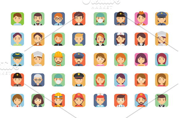 40 People Avatars in People Icons - product preview 1