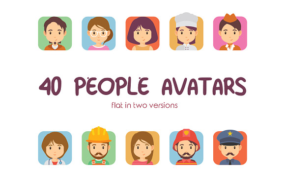 40 People Avatars in People Icons - product preview 2