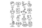 Business people management icons