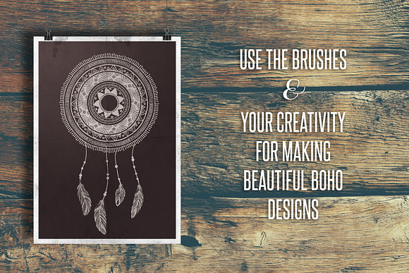 50 Boho - Tribal - Gypsy Ai Brushes in Photoshop Brushes - product preview 3