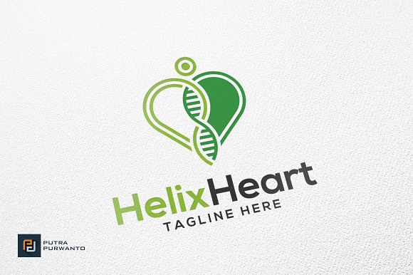 Helix Heart - DNA Logo in Logo Templates - product preview 2