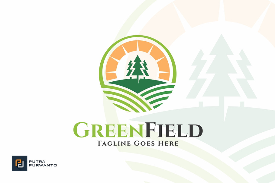 Green Field - Farm Logo in Logo Templates - product preview 8