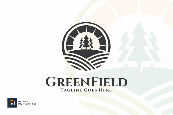 Green Field - Farm Logo in Logo Templates - product preview 1
