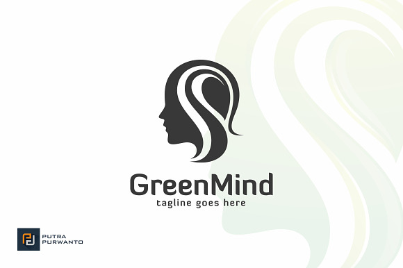 Green Mind - Logo Template in Logo Templates - product preview 1