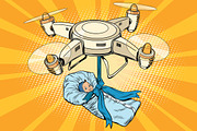 Drone delivery of a newborn baby