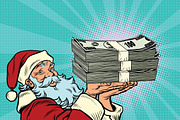 Santa Claus money dollars