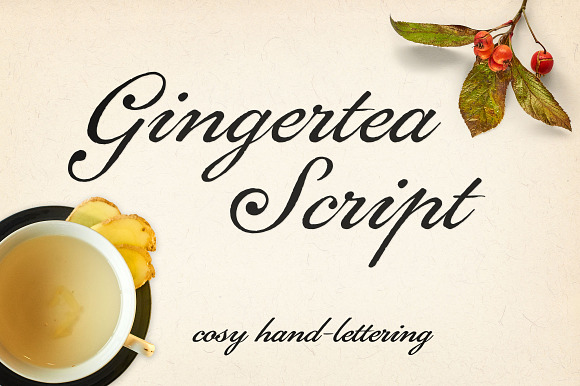 Gingertea Script Font in Script Fonts - product preview 4