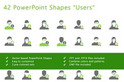 42 PowerPoint shapes "Users"