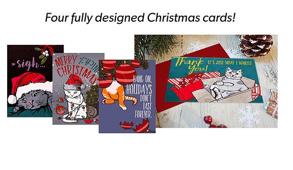 Christmas Cats in Illustrations - product preview 1