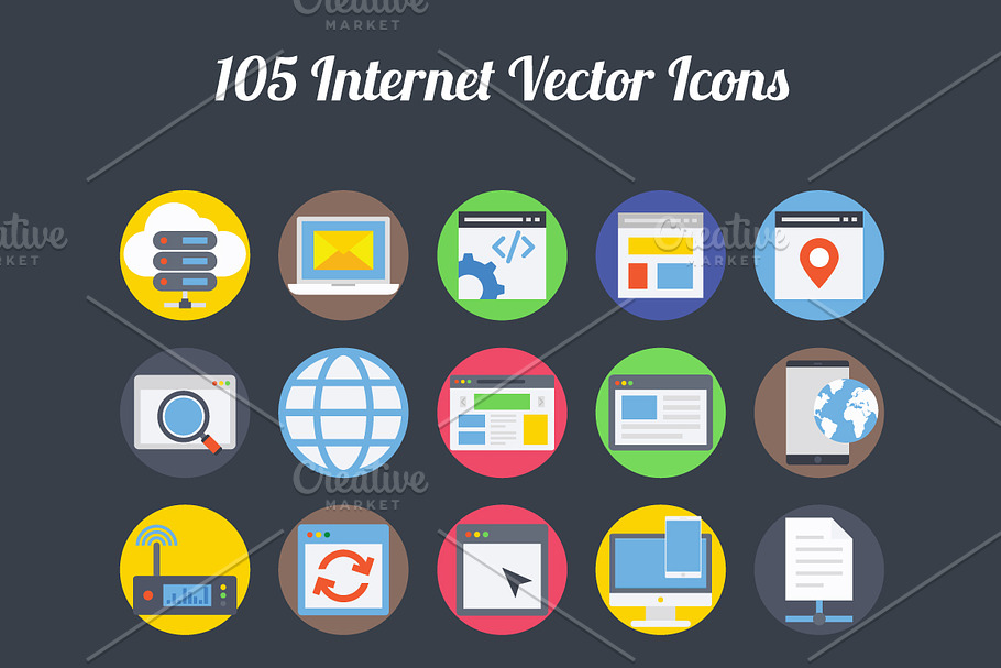 75+ Internet vector Icons
