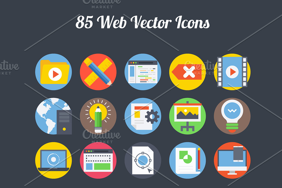 75+ Web Vector Icons