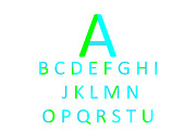 Flat font design, neon color vector