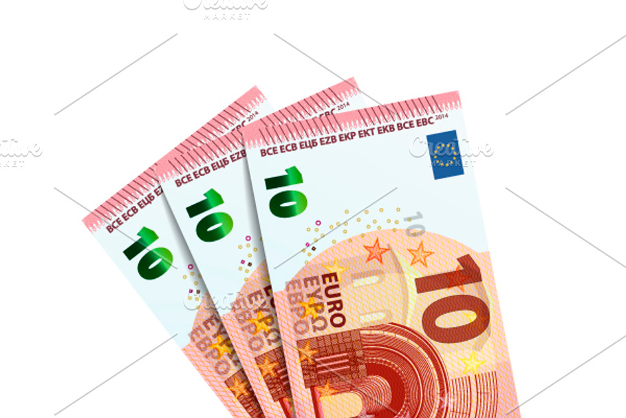 Thirty euro in bundle of banknotes