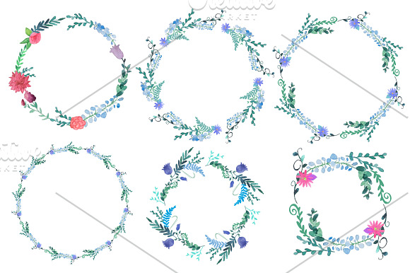 Watercolor flowers pack in Illustrations - product preview 2