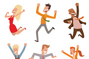 People jumping vector