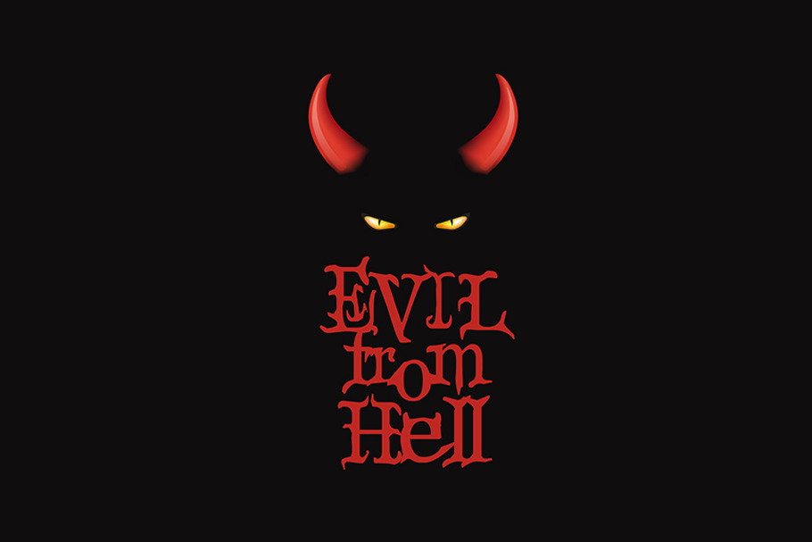 Evil from Hell.T-shirt poster design in Illustrations - product preview 8
