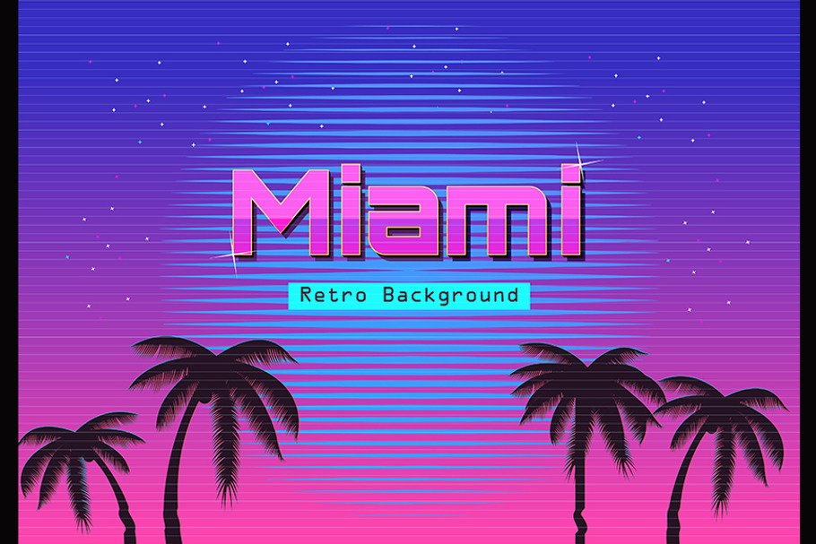 80s Retro Neon gradient background. in Illustrations - product preview 8