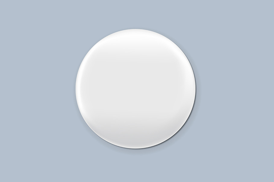 Blank white badge.Realistic mockup in Product Mockups - product preview 8