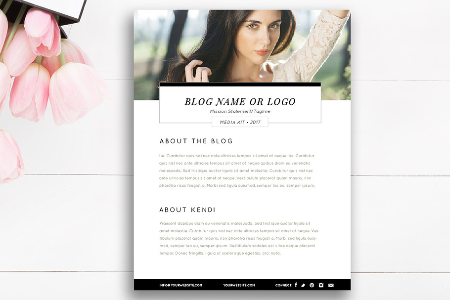 Blogger Media Kit Template | 3 Pages