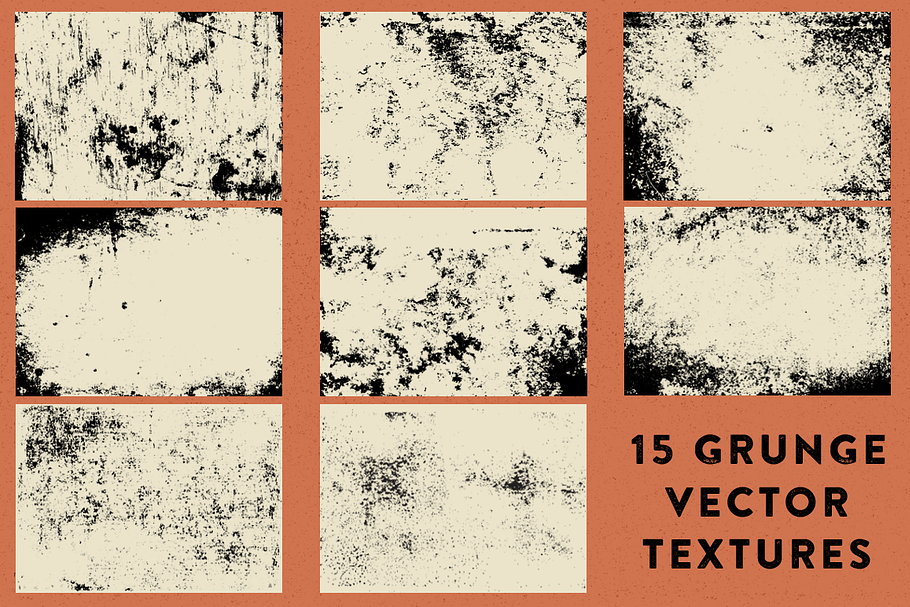 15 Grunge Vector Textures