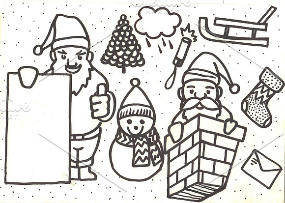 Cute Christmas Cards Hand Drawn in Illustrations - product preview 7