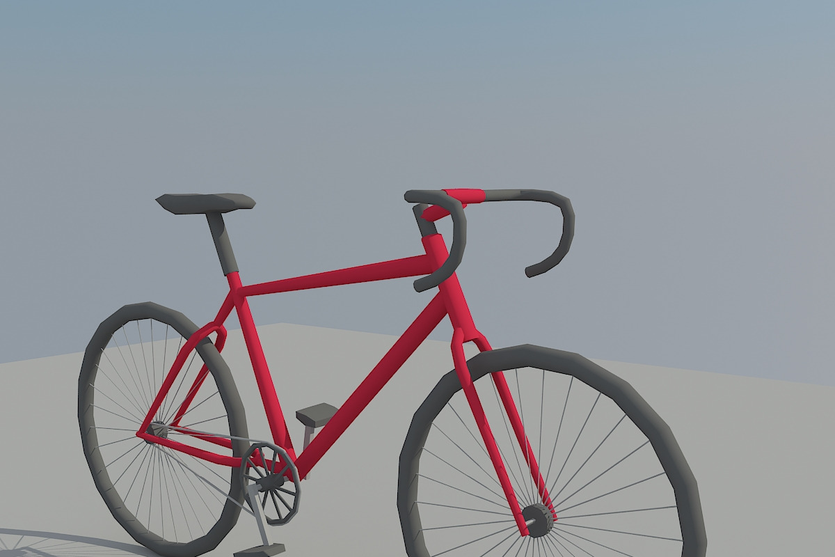Low Poly Bike in Vehicles - product preview 8