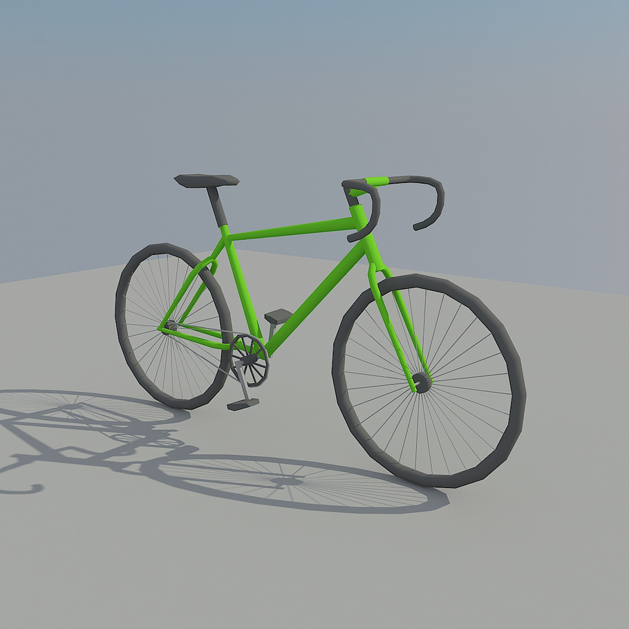 Low Poly Bike in Vehicles - product preview 1
