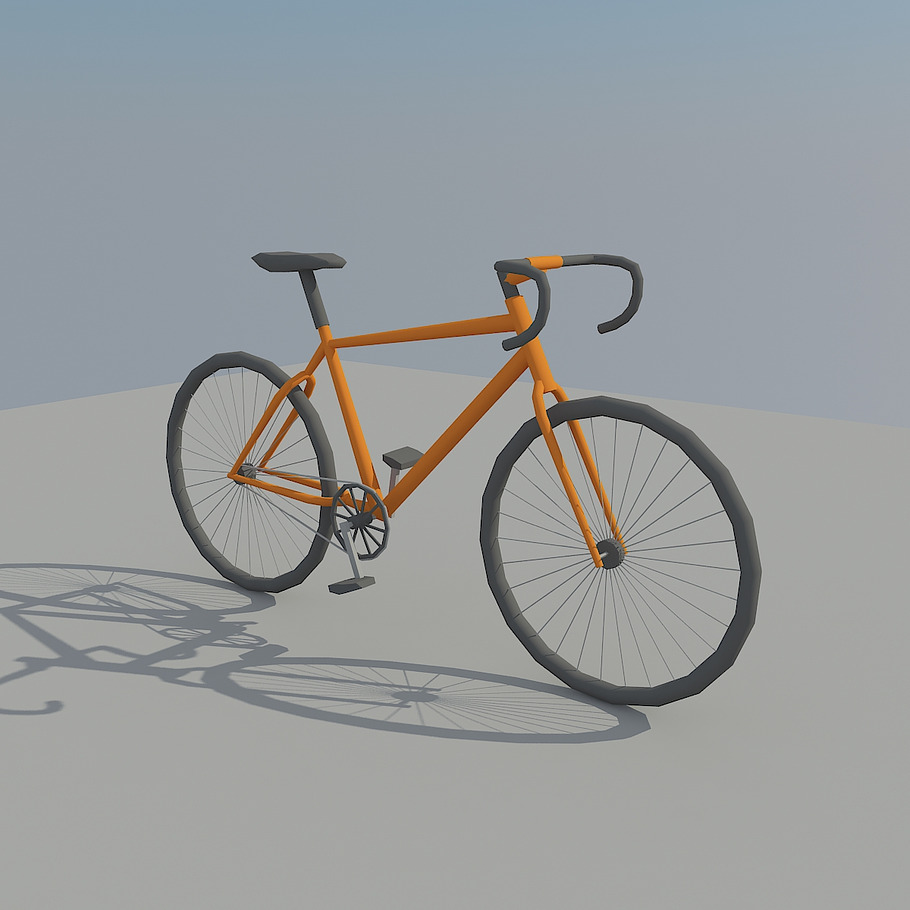 Low Poly Bike in Vehicles - product preview 4