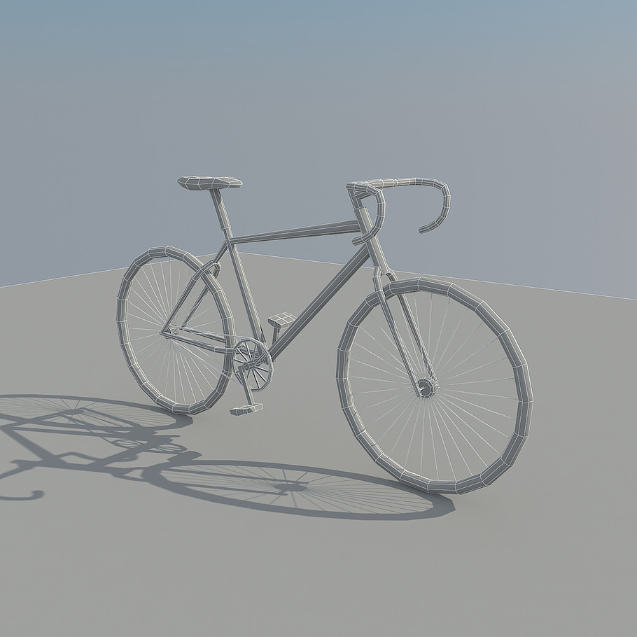 Low Poly Bike in Vehicles - product preview 7
