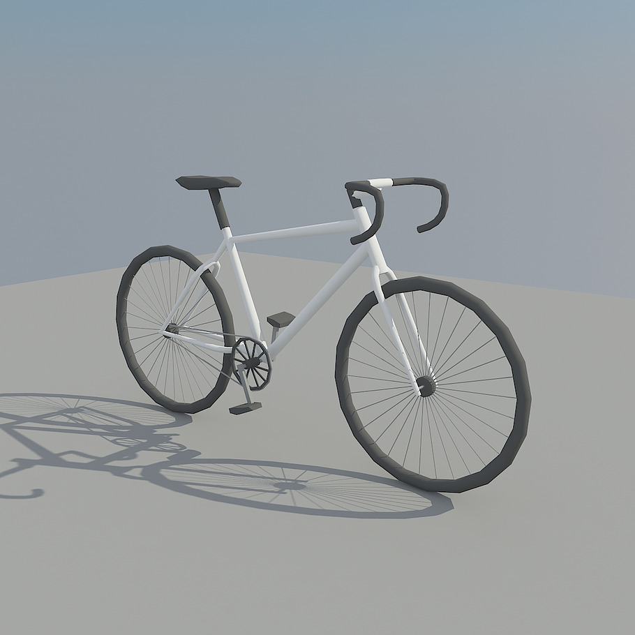 Low Poly Bike in Vehicles - product preview 9