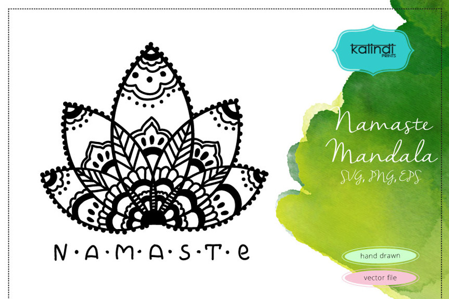 Download Namaste Lotus Mandala SVG | Custom-Designed Illustrations ...