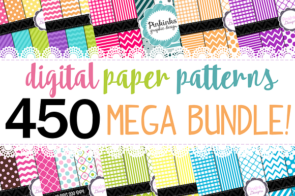 98% OFF SALE digital paper bundle! in Patterns - product preview 1