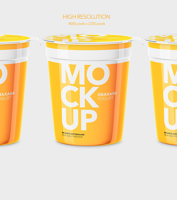 Yogurt Cup - High Angle - Mockup in Product Mockups - product preview 1