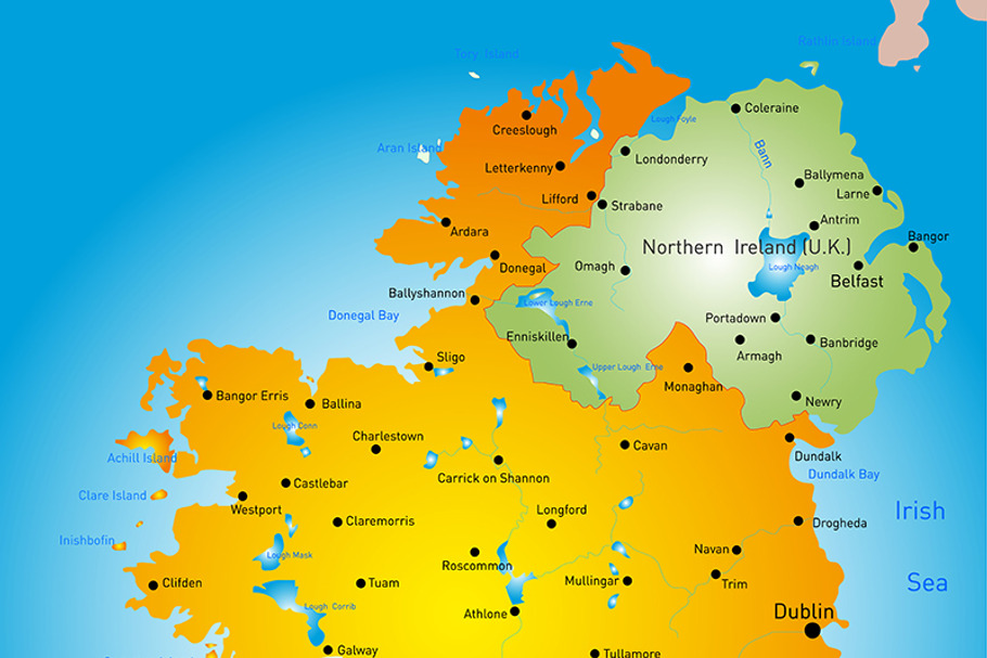 map of Ireland country