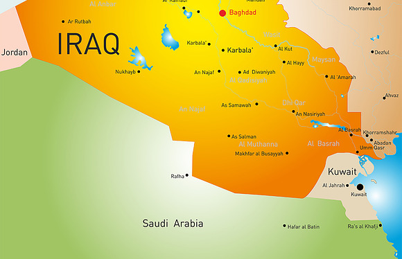 map of Iraq country in Illustrations - product preview 1