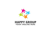 Happy Group Logo Template