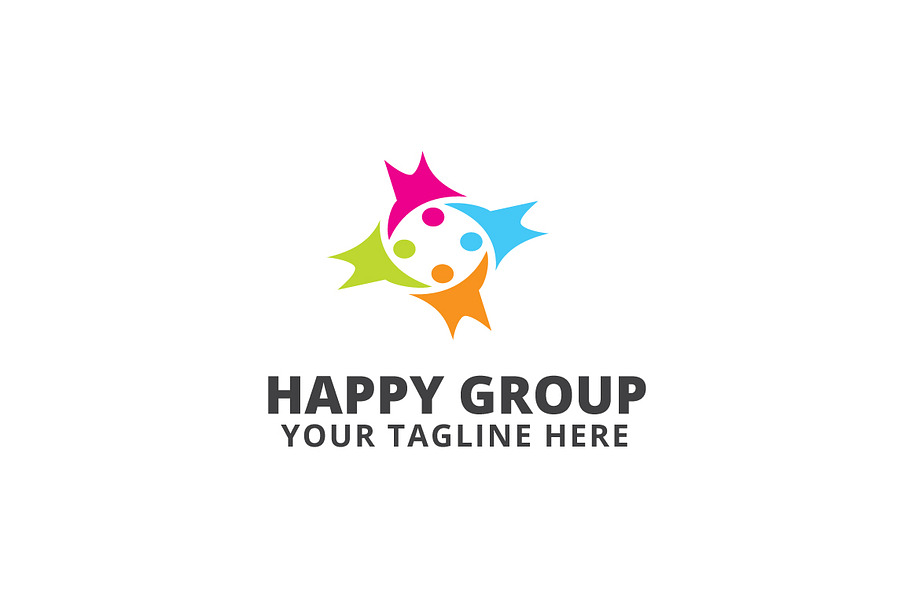 Happy Group Logo Template in Logo Templates - product preview 8