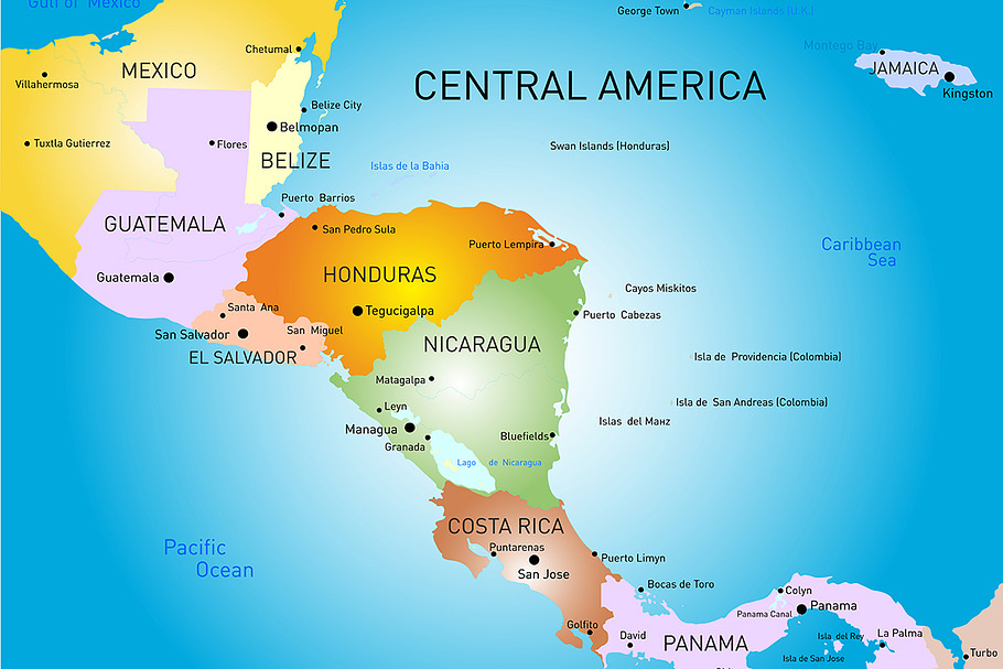  central america map
