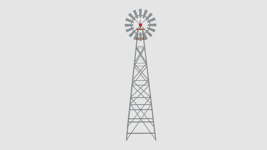 Wind Pump Nevadan Dessert in Architecture - product preview 1