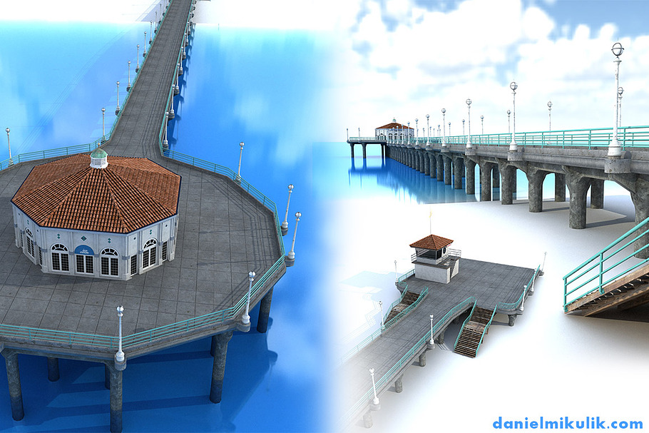 Manhattan Beach Pier in Architecture - product preview 8