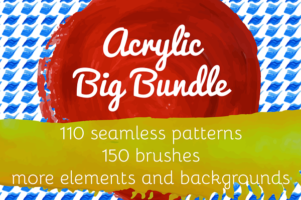 Acrylic Brushes, Patterns, BG