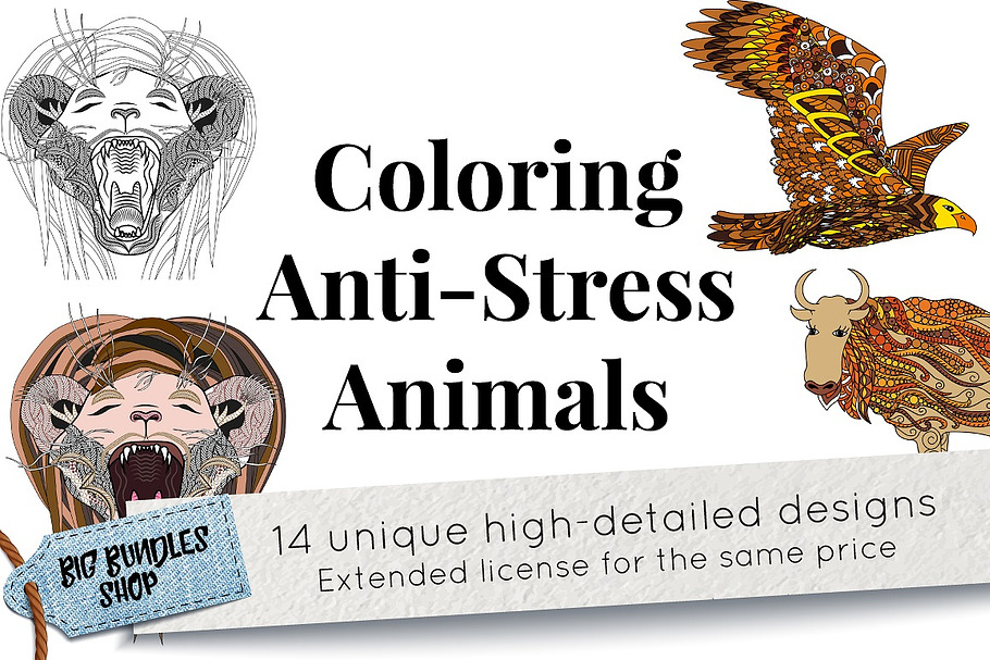Coloring Anti-Stress animals